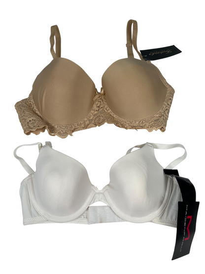 Mixed Brand Fredericks of Hollywood/Maidenform Lightly Lined Lot of 2 Bras - 32B