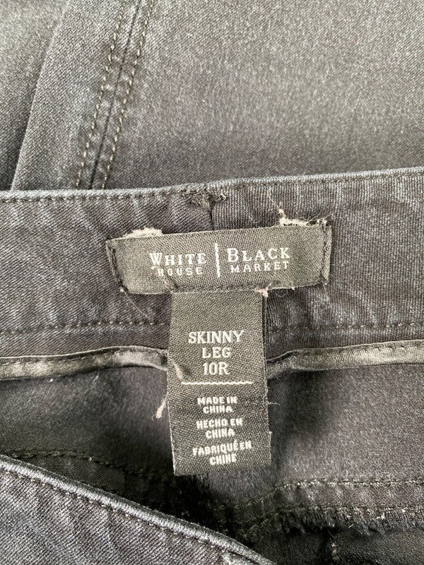 White House Black Market Women’s Black Skinny Leg Denim Jeans - 10 image 3