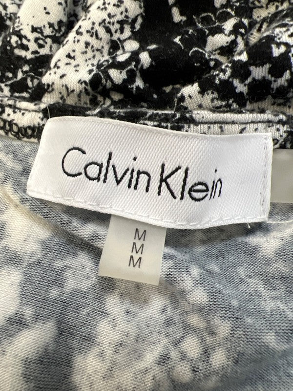 Calvin Klein Women's White/Black Snake Print Sleeveless Basic Tank Top - M image 3