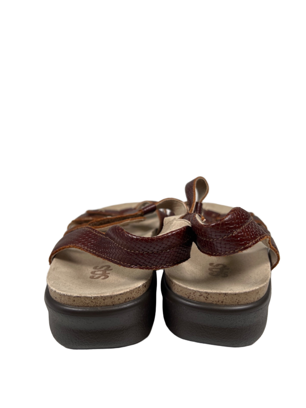 SAS Women's Brown Sorrento T-Strap Adjustable Slingback Sandals - 8 image 4
