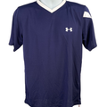 Under Armour Men's Blue/White V Neck Short Sleeve Athletic Tee Shirt - M