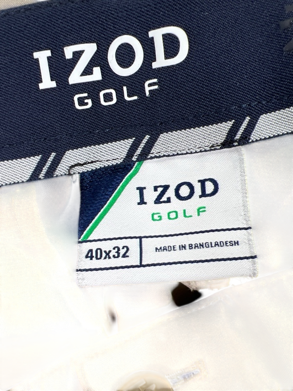 Izod Men's Beige Athletic Golf Pants - 40x32 image 3
