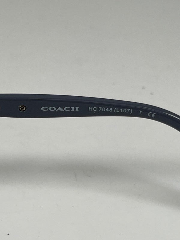 Coach Women's Blue/Silver Chain Link Design Aviator Sunglasses W/ Case image 3