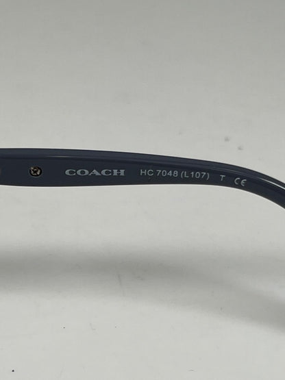 Coach Women's Blue/Silver Chain Link Design Aviator Sunglasses W/ Case image 3
