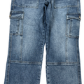 KanCarn Women’s Medium Wash Avery Straight Leg Cargo Jeans - 11/29