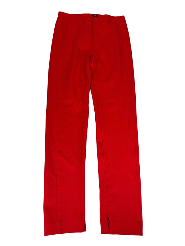 Ann Taylor Women's Red Zip Ankle Slim Leg Dress Pants - 0 Petite