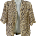 Coldwater Creek Women’s Beige All That Glitter Evening Jacket - 8