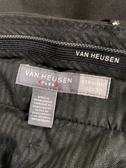Van Heusen Men's Black Straight Fit Flex Performance Pants - 40 image 3