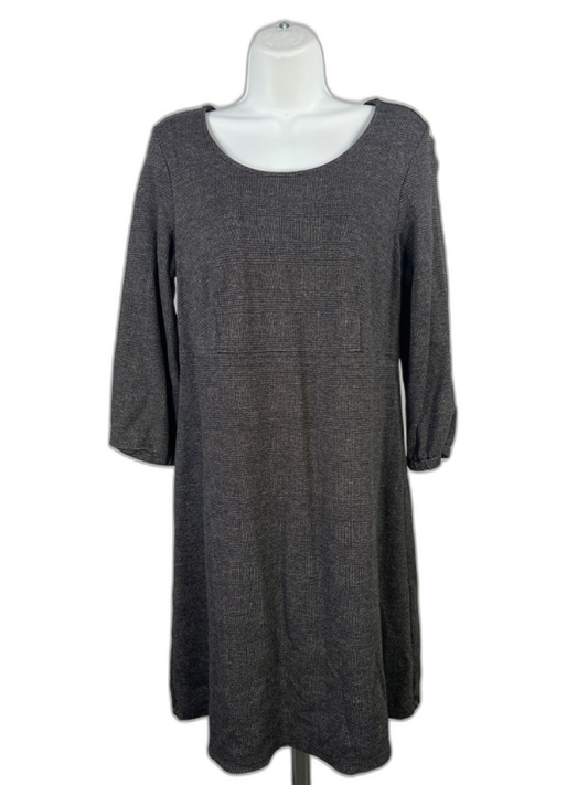 J.Jill Wearever Collection Womens Black/Gray 3/4 Sleeve A-Line Dress - S Petite