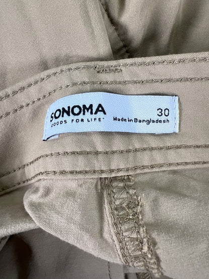 Sonoma Men's Beige 9in Performance Cargo Shorts - 30 image 3