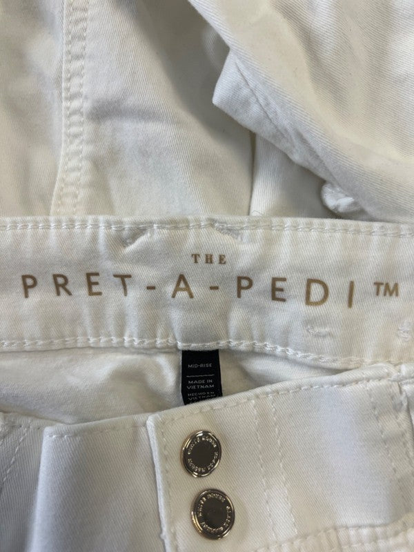 White House Black Market Women's White Pret-A-Pedi Roll Leg Pants - 4 image 3