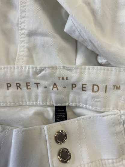 White House Black Market Women's White Pret-A-Pedi Roll Leg Pants - 4 image 3