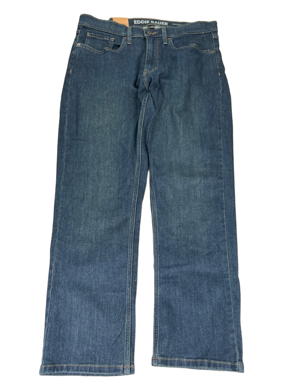 Eddie Bauer Men's Dark Wash Straight Fit Denim Jeans - 36x30