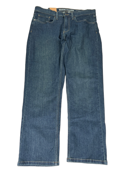 Eddie Bauer Men's Dark Wash Straight Fit Denim Jeans - 36x30