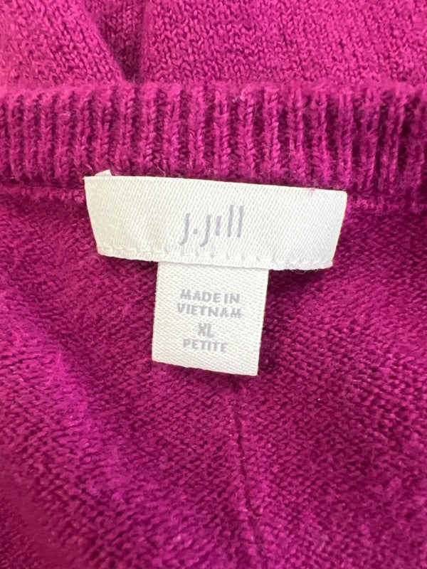 J Jill Women's Purple/Pink V Neck Long Sleeve Sweater - XL Petite image 3