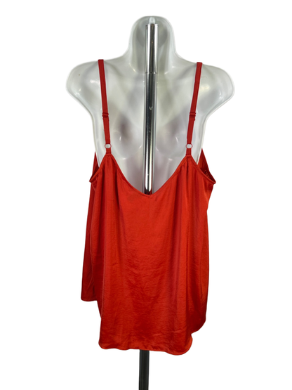 Torrid Women's Orange Satin Sophie V Neck Sleeveless Cami Blouse - 1 Plus image 2