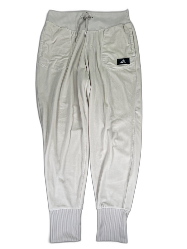 adidas Women's Cream/Beige Cozy Velour Jogger Pants - M