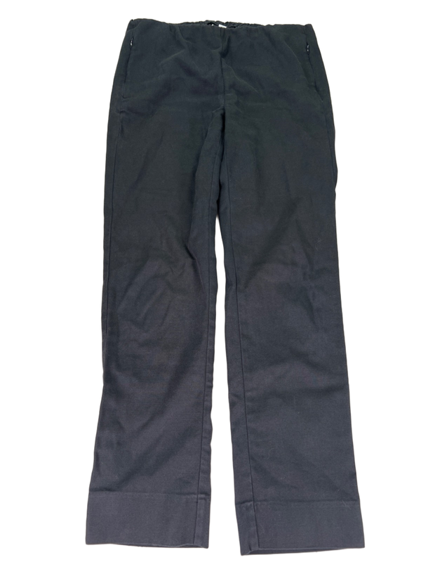 J.Jill Essential Womens Black Cotton Stretch Slim Straight Leg Pull On Pants - 8