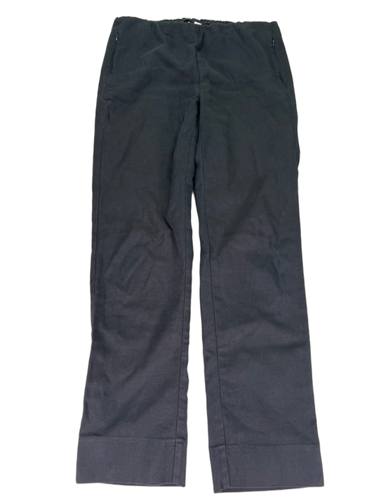J.Jill Essential Womens Black Cotton Stretch Slim Straight Leg Pull On Pants - 8