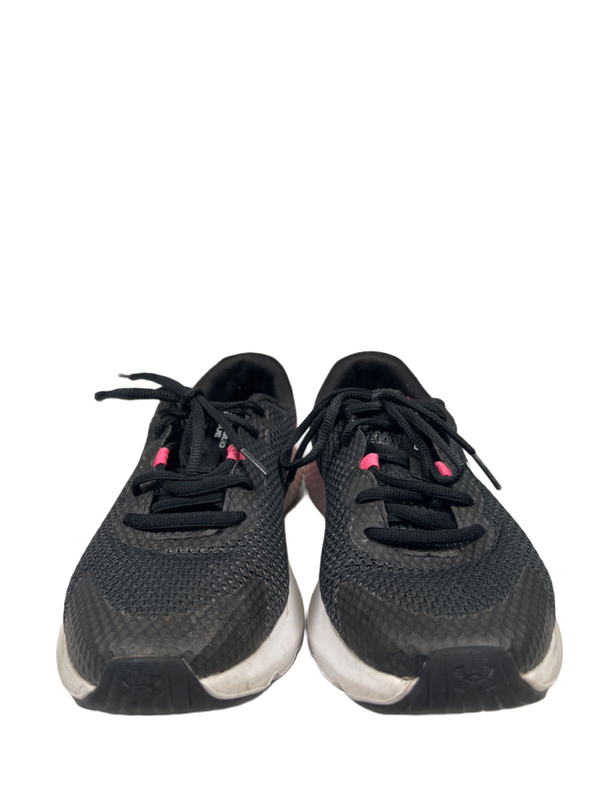 Under Armour Women's Black/Pink Charged Rogue Lace Up Running Sneakers - 7.5 image 2