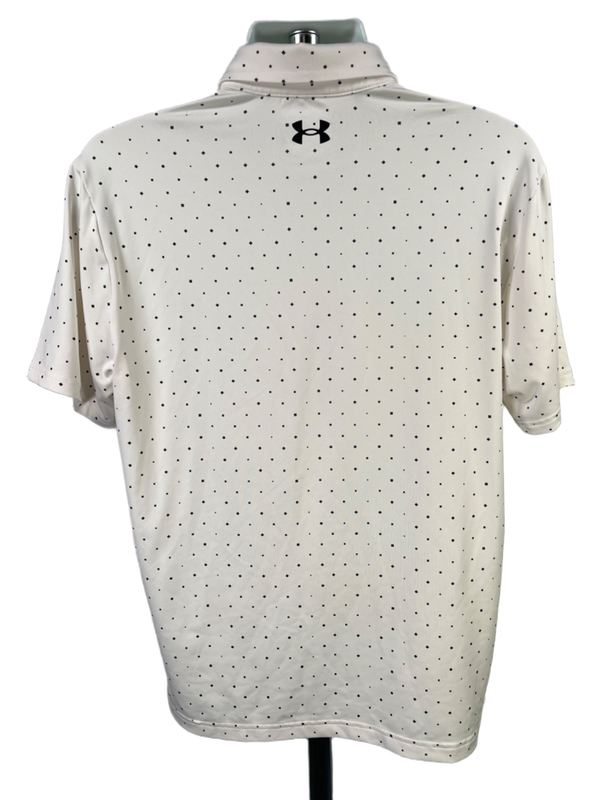Under Armour Men's White/Black Playoff Short Sleeve Athletic Polo Shirt - M image 2