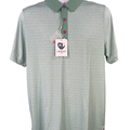 Graham Luxe Men's Green Therry Side Vented Short Sleeve Polo Golf Shirt - M