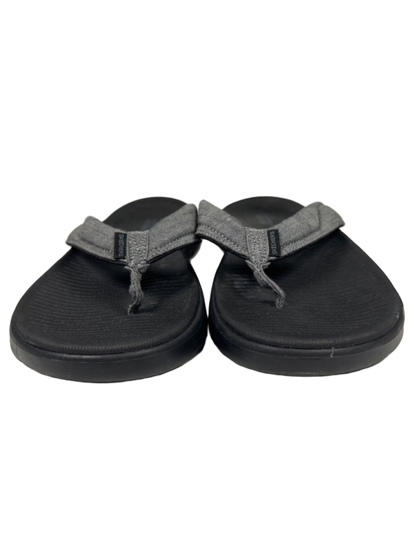 Skechers Women's Black/Gray Goga Mat Flip Flops - 10 image 2