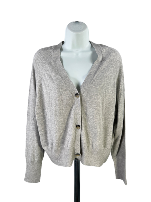 Allude Women’s Gray Long Sleeve Button Up Cashmere Blend Cardigan Sweater - M