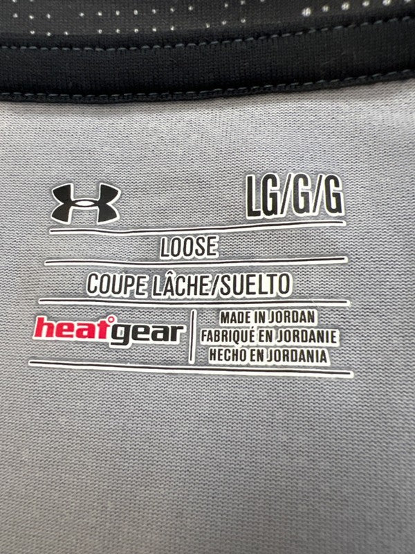 Under Armour Men's Gray Loose Fit Short Sleeve HeatGear Athletic T-Shirt - L image 3