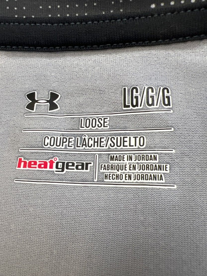 Under Armour Men's Gray Loose Fit Short Sleeve HeatGear Athletic T-Shirt - L image 3