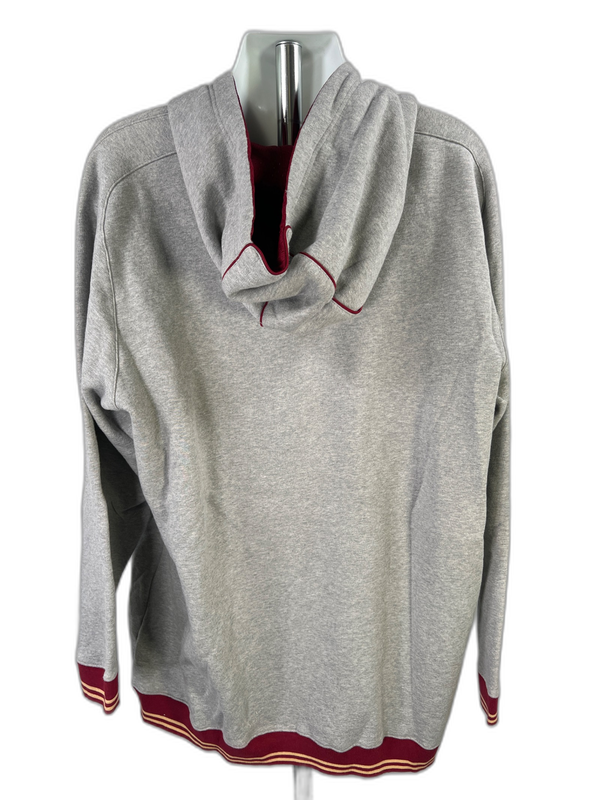 Nike Air Men's Gray/Burgundy Fleece Lined Full Zip Sweatshirt - XXL Tall image 2