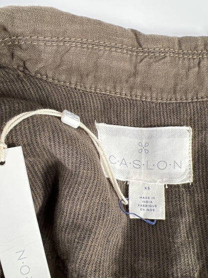 NEW Caslon Women’s Green Linen One Button Lightweight Jacket - XS image 3