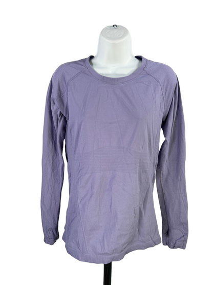 Athleta Women's Purple Momentum Seamless Long Sleeve Fitted Athletic Shirt - M