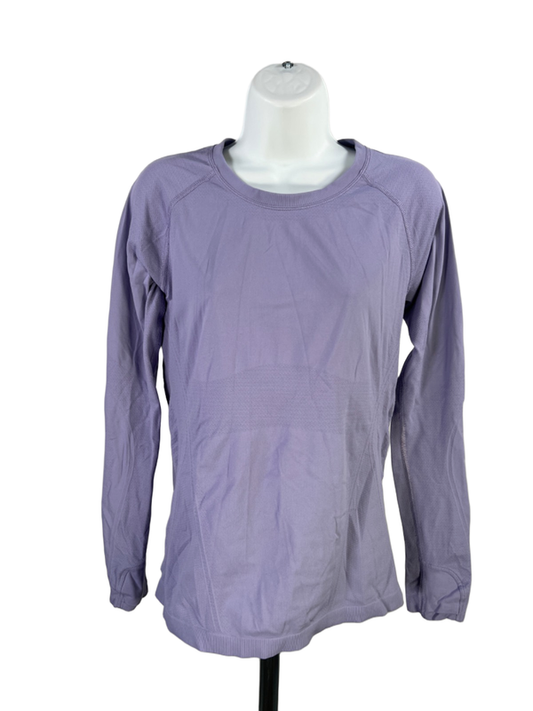 Athleta Women's Purple Momentum Seamless Long Sleeve Fitted Athletic Shirt - M