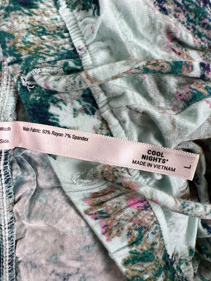 Soma Women's Green/Blue Cool Nights Lounge Pajama Pants - L image 4