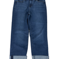 Liverpool Women's Dark Wash The Crop Cuffed Denim Jeans - 14 Petite