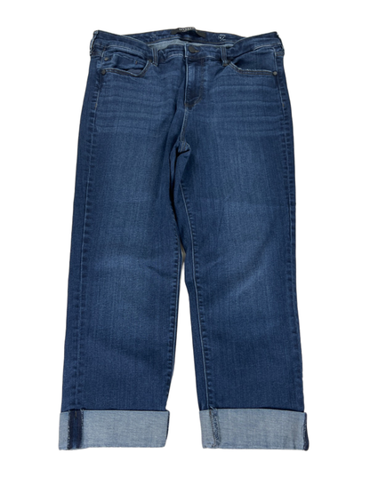 Liverpool Women's Dark Wash The Crop Cuffed Denim Jeans - 14 Petite