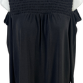 Adrianna Papell Women’s Black Cold Shoulder 3/4 Sleeve Blouse - M