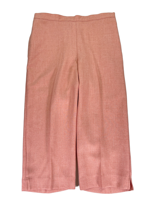 Alfred Dunner Women's Pink Botanical Gardens Classic Fit Capri Dress Pants - 8