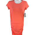 Athleta Women's Orange/Pink Heather Short Sleeve Topanga Tee Dress - XXS