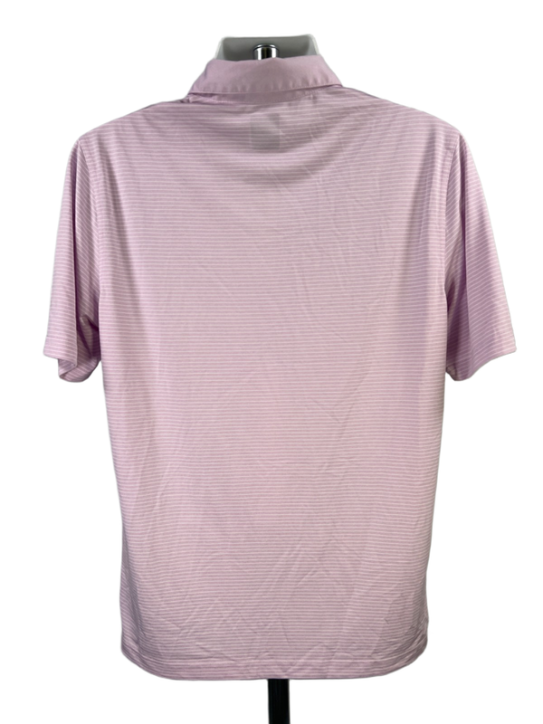 Callaway Men's Light Purple Sriped Short Sleeve Opti Dri Golf Polo Shirt - M image 2