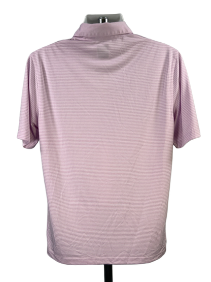 Callaway Men's Light Purple Sriped Short Sleeve Opti Dri Golf Polo Shirt - M image 2