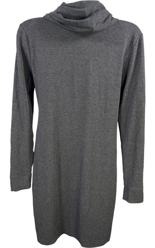White House Black Market Women’s Gray Long Sleeve Cowl Neck Shirt Dress - XS image 3