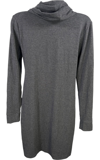 White House Black Market Women’s Gray Long Sleeve Cowl Neck Shirt Dress - XS image 3