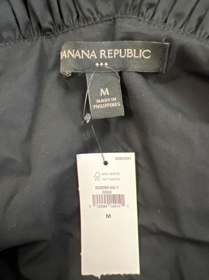 Banana Republic Women's Black Sleeveless Tiered Sleeveless Knee Length Dress - M image 3