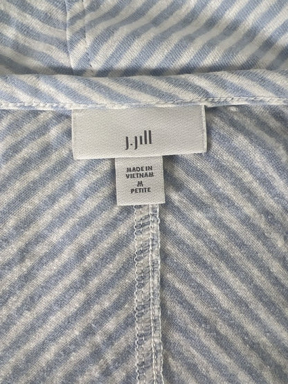 J. Jill Women’s Blue Striped Tie Front Shirt - Petite M image 3