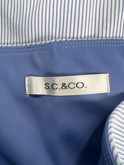SC & Co Women's White/Blue Striped Lined Pull On Mini Skort - S image 3