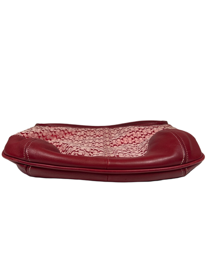 Coach Women's Red Vintage Ergo R2G-6617 Leather Trim Shoulder Bag Purse image 5