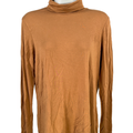 Tahari Women's Tan Long Sleeve Turtleneck Shirt - M