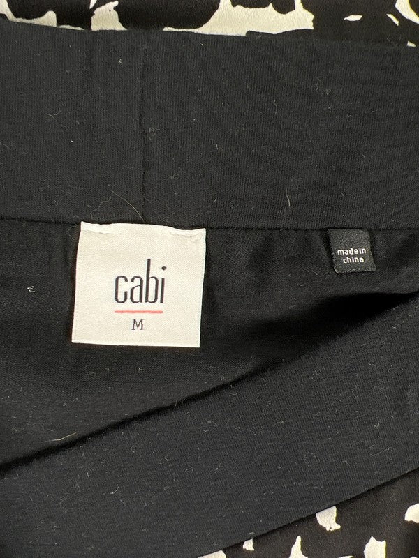 Cabi Women’s Black/White Dixon Hi-Low Stretch Midi Skirt - M image 3